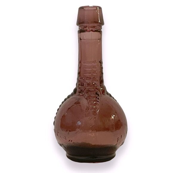Vintage Wheaton Glass Ball and Claw Bitters Miniature Amethyst Purple Bottle - Picture 2 of 4